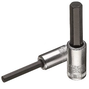 Soquete hexagonal longo 3mm com encaixe 1/4" IN20L 013415 GEDORE