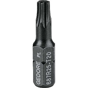 Bits hexalobular encaixe de 1/4" T25 de 25,4mm 687 R-25 025889 GEDORE