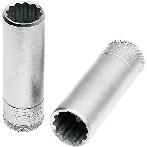 Soquete estriado longo 22mm com encaixe de 1/2" 015713 GEDORE