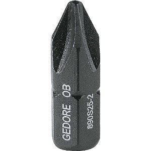 Bits ponteira phillips com encaixe sextavado 5/16" nº2 x 25mm 890 S25 GEDORE