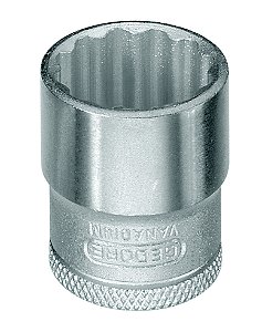 Soquete estriado com encaixe de 3/8" 16mm Unit Drive D30 GEDORE