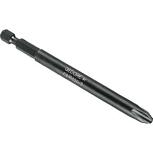 Bits ponteira phillips com encaixe sextavado 1/4" nº2 x 100mm 691 R100 GEDORE