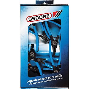 Jogo de alicates para anéis internos e externos com 8 peças AJ8 GEDORE