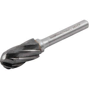 Lima rotativa abaulada para alumínio 12,0mm x 25,0mm com haste 6,0mm VONDER