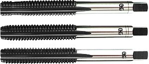 Macho manual de aço rápido M3 x 0,50mm métrica jogo com 3 peças OSG