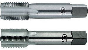 Macho manual de aço rápido 1/8" BSP jogo com 2 peças DIN 5157 OSG