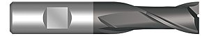 Fresa topo 3,0mm em metal duro revestimento de TiAlN dois cortes DIN 6535 HB Weldon Shank S922 DORMER