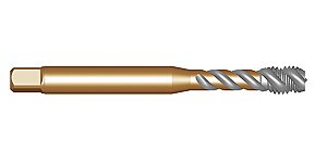 Macho máquina HSS-E PM 10mm x 1mm com canal helicoidal DIN 374 EX10M10X1.0 DORMER