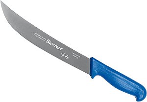 Faca para carne 25cm refile aéreo curva larga inox cabo azul BKL205-10 STARRETT