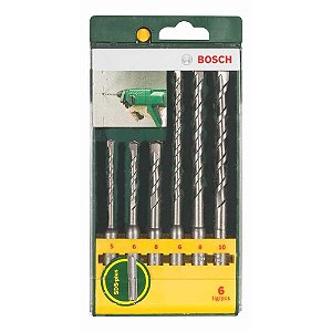 Broca SDS PLUS jogo 5,0mm a 10,0mm com 6 peças 2607019447 BOSCH