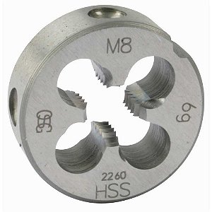 Cossinete de aço rápido 8,0mm x 1,25mm x 25,0mm com peeling DIN 223B 105/8 OSG