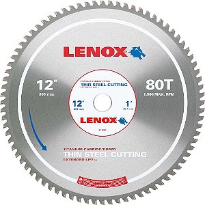 Lâmina de serra circular para aço fino 304mm 21890TS120080CT LENOX