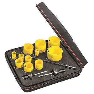 Jogo de serras copo bimetal em aço rápido com 14 peças KDC11042-S STARRETT
