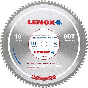 Lâmina de serra circular para alumínio 254mm 21887AL100080CT LENOX