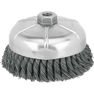 Escova copo em aço trançado 152mm M14 fio 0,5mm 6.600 rpm DW4917M DEWALT