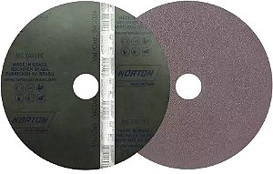 Disco de lixa com costado de fibra para metal e PVC 115mm grão 24 F227 NORTON