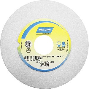 Rebolo reto 7" x 1/2" 38A grão 46 branco NORTON