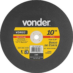 Disco de corte 254mm x 3,2mm x 15,87mm VDR02 VONDER