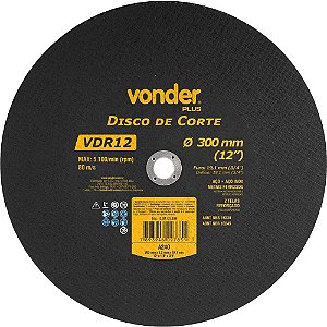 Disco de corte 300mm x 3,2mm x 19,10mm VDR12 VONDER PLUS
