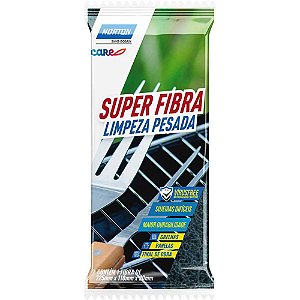 Folha Bear Tex preta 225mm x 110mm x 20mm com 1 peça Super Fibra Limpeza Pesada NORTON