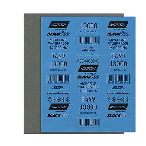Lixa em folha d'água T-499 grão 3.000 NORTON - 25 unidades