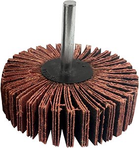 Roda de lixas 75mm x 25mm com haste grão 50 Mini Kontour R-263 RODABRAS