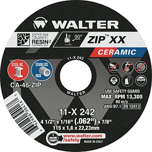 Disco de corte 115mm x 1,6mm x 22,23mm 11-X 242 WALTER