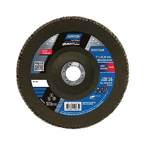 Flap-disc disco de desbaste/acabamento 7" - 180mm grão 36 para aços e inox R996 Quantum 66261141632 NORTON