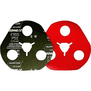 Disco de lixa avos 115mm grão 50 3 furos para desbaste de metais F900 NORTON