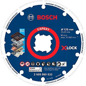 Disco de corte diamantado 125mm x 22,23mm Diamond Metal Wheel X-LOCK BOSCH