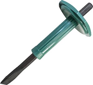 Talhadeira 25mm x 300mm aço cromo vanádio oxidado com punho plástico de proteção ST90824G SATA