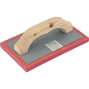 Desempenadeira plástica com espuma 135mm x 210mm cabo madeira TY 02008 GREEN WORL