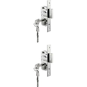 Fechadura auxiliar externa duo tetra inox polido SOPRANO