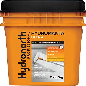 Manta impermeabilizante líquida branca 5kg Hydromanta Ultra 56188 HYDRONORTH