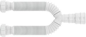 Sifão tubo extensivo universal duplo branco 720mm comprimento 030205 BLUKIT