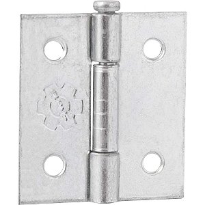 Dobradiça 1.1/2" zincada encartelada com 3 peças SILVANA