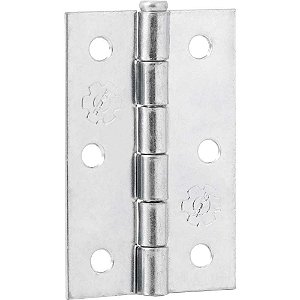 Dobradiça 2.1/2" zincada encartelada com 3 peças SILVANA