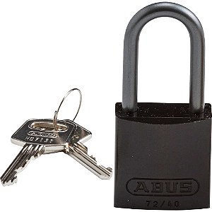 Cadeado em alumínio sólido preto 99620PM BRADY