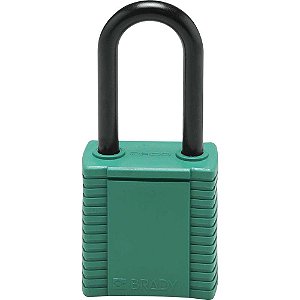 Cadeado com haste e corpo em plástico Express haste 38mm verde 78675 BRADY