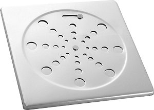 Grelha/Tampa para ralo 150,0mm quadrado em aço inox com fecho 291814 BLUKIT