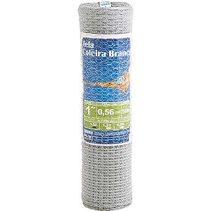 Tela metálica hexagonal pinteiro malha 1" 24 BWG x 1,2m com 50m MORLAN