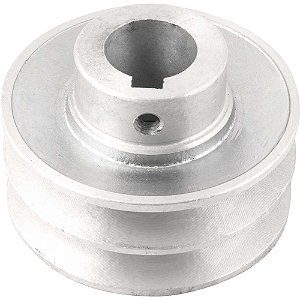 Polia de alumínio 2 canais perfil A 80mm com furo de 24mm VONDER