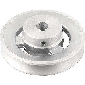 Polia de alumínio 1 canal perfil A 100mm com furo de 14mm VONDER
