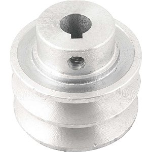 Polia de alumínio 2 canais perfil A 60mm com furo de 14mm VONDER