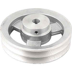 Polia de alumínio 2 canais perfil A 150mm com furo de 5/8" - 15,9mm VONDER