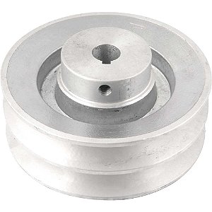 Polia de alumínio 2 canais perfil B 120mm com furo de 5/8" - 15,9mm VONDER
