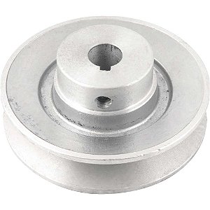 Polia de alumínio 1 canal perfil B 100mm com furo de 5/8'' - 15,9mm VONDER