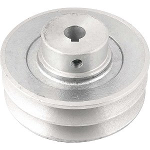 Polia de alumínio 2 canais perfil A 100mm com furo de 14mm VONDER
