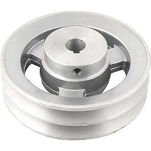 Polia de alumínio 2 canais perfil A 120mm com furo de 5/8" - 15,9mm VONDER