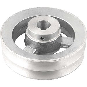 Polia de alumínio 2 canais perfil B 150mm com furo de 24mm VONDER